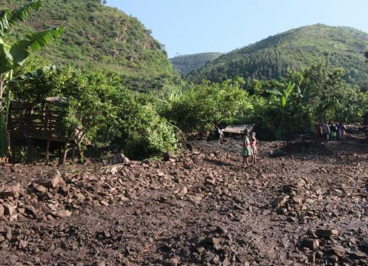 Destructions caused by  mudslides