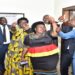 NRM and Independent representatives to the EALA celebrate after the declaration of results for the election on Thursday 29 September 2022