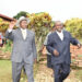 President Yoweri Museveni with former Vice President Gilbert Bukenya