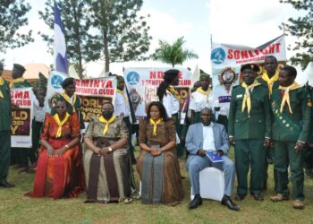 L-R: Princess Pauline Nassolo,  Minister Babalanda,  MP Idah Nantaba and Kayunga RDC