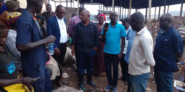 Jinja city leaders with Local Government Minister Raphael Magyezi recently