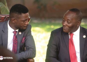 Bobi Wine and Mathias Mpuuga