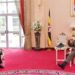 President Museveni meeting former President of Ireland Mary Robinson at State House Entebbe on Wednesday. PPU Photo