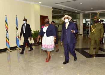 President Yoweri Museveni back from Kenya