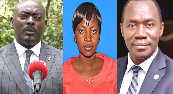 MPs Mukasa Mbidde, Susan Nakawuki and Paul Musamali