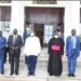 President Yoweri Museveni in a group photo with a delegation from Gulu Archdiocese