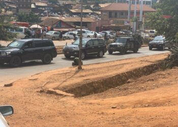 President Museveni's convoy