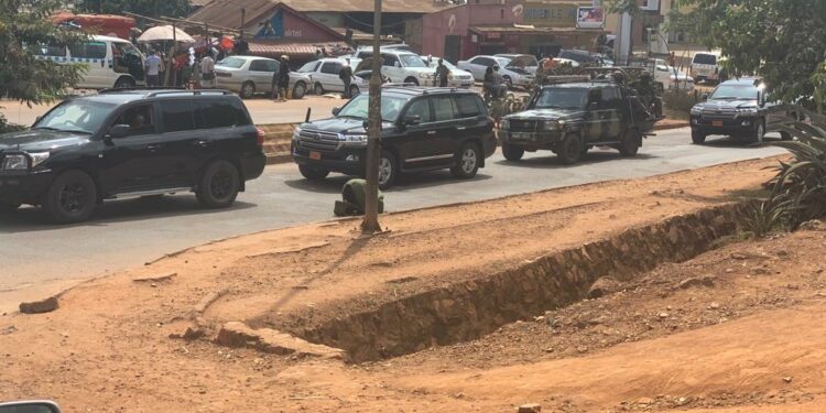 President Museveni's convoy