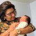 Mrs Jyotsna Ruparelia with her grandchild