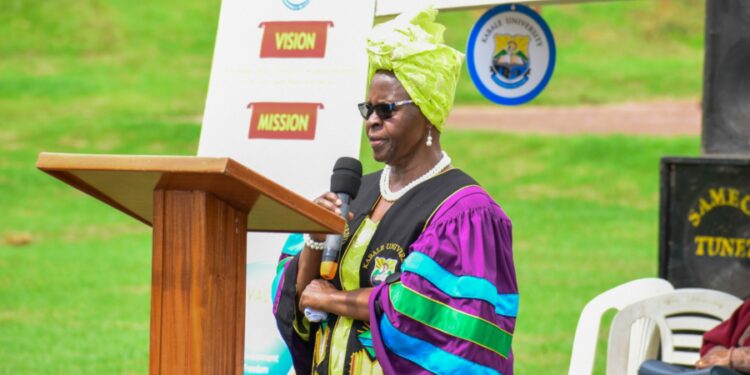 Prof. Joy Constance Kwesiga, the Vice Chancellor of Kabale University