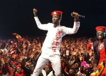 Kyagulanyi performing in one of the concerts abroad