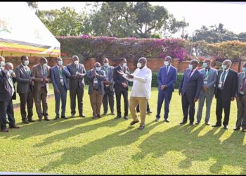 President Yoweri Museveni with the Council of Ministers of the Desert Locust Control Organization for Eastern Africa