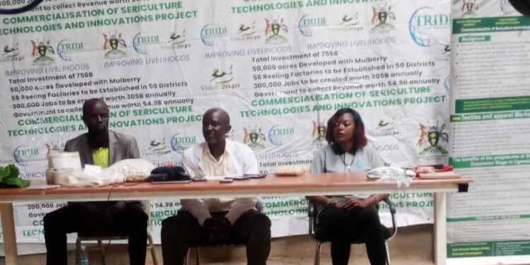 Tropical Institute of Development Innovations(TRIDI) officials addressing the media