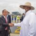 President Yoweri Museveni being welcomed by the Chairman of Presidential Office Le Khanh Hai for his official visit to Vietnam at Noi Bai International Airport Vietnam in on the 23rd November 2022. Photo by PPU/ Tony Rujuta.