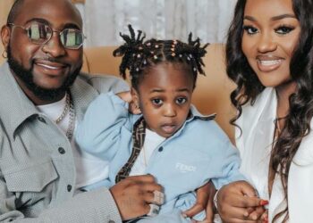 Davido,  fiance and their fallen son