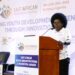 Hon. Dr. Monica Musenero delivering her keynote speech during the Forum