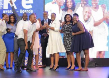 Liberty staff joyfully receive their accolades.