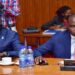 Hon. Musasizi (R) accompanied by the Government Chief Whip, Hon Hamson Obua appeared before the committee on the loan request