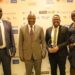 L-R- URSB Deputy Registrar General, Alex Anganya, State Minister for National Guidance at the Ministry of ICT and National Guidance, Hon. Kabbyanga Godfrey Baluku, Steven Baryevuga & Provia Nangobi in a group picture during the award ceremony