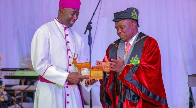 Archbishop Kaziimba with Lord Mayor Lukwago