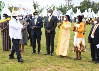 President Yoweri Museveni during the commemoration of World AIDS Day in Rukungiri