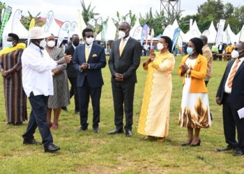 President Yoweri Museveni during the commemoration of World AIDS Day in Rukungiri