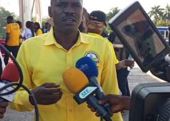 Ltrd. Lt. Moses Mugisha Magufuri while addressing the media