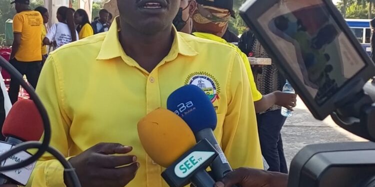 Ltrd. Lt. Moses Mugisha Magufuri while addressing the media