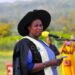 The State House Comptroller Jane Barekye delivering her remarks during 1st graduation of the Presidential Initiative for Bugisu Zonal Industrial Parks for Skills Development, Value Addition and Wealth creation at the Bugisu Zonal Industrial Hub Lukhonge Village, Mbale District 7th January 2023. Photo by PPU / Tony Rujuta.