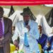 The Lago Paramount Chief Won Nyaci Yosam Odur Ebii delivering his speech at the 1st graduation of the Presidential Initiative for Zonal Industrial Parks for Skills Development, Value Addition and Wealth creation at the Lango Zonal Industrial Hub in Lira district on 3rd January 2023. Photo by PPU / Tony Rujuta.