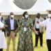 L-R: First Lady Janet Museveni,  Pastor Patience Rwabwogo and President Yoweri Museveni