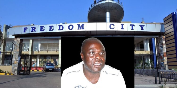 Freedom City Mall,  John Sebalamu (inset)