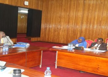 The Education Committee in session while meeting representatives of exam bodies