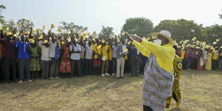 President Yoweri Museveni in Serere