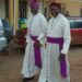 Archbishop Kazimba flanked by Ntagali at the concecretion ceremony of the new Bishop for North Karamoja last week