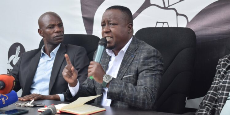 Mr. Joseph Kabuleta addressing the media