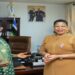 Nigerian High Commissioner to Uganda, H.E Ismail Ayobami (left) and Speaker, Anita Among at Parliament on Tuesday 21 February 2023