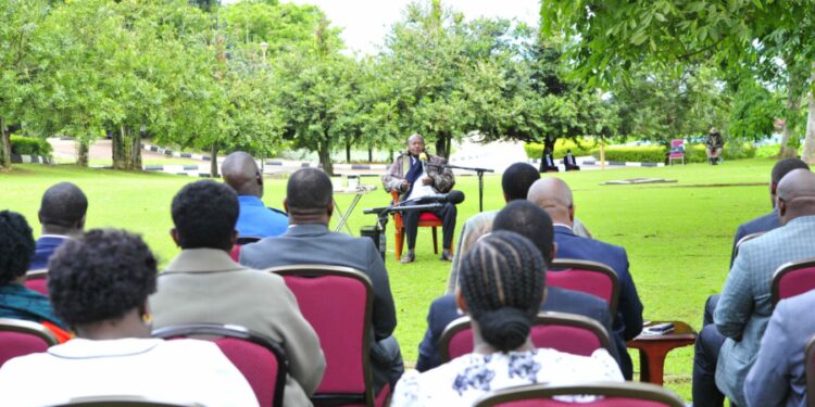 President Yoweri Museveni attending a meeting with NRM Regional Whips at the State House Entebbe on 20th March 2023. Photos by PPU/Tony Rujuta.