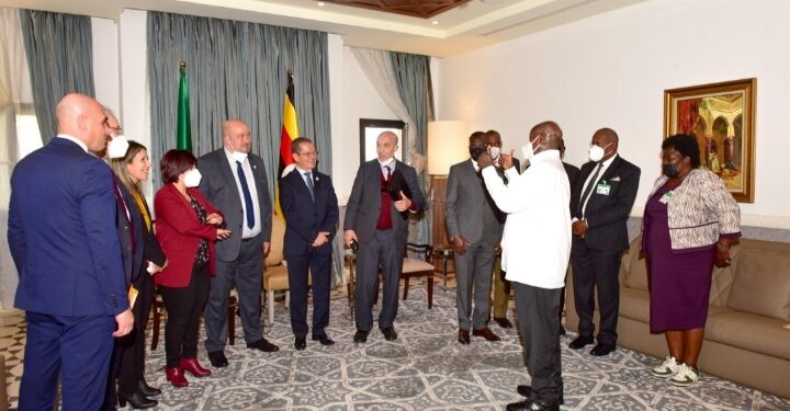 President Yoweri Museveni meeting Algerian investors