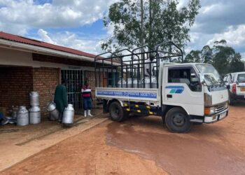 Photo of a milk collection centre in Western Uganda milk shed.