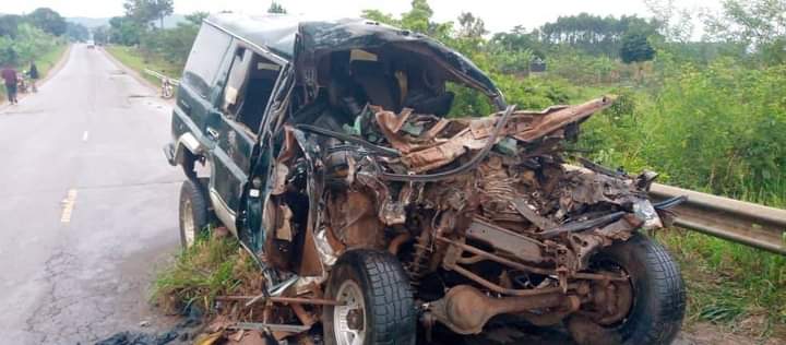 Car wreckage of the Late Kirungi Kadiri