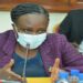 Hon. Kitutu appearing before the committee where she offered an apology for mismanaging the distribution of iron sheets