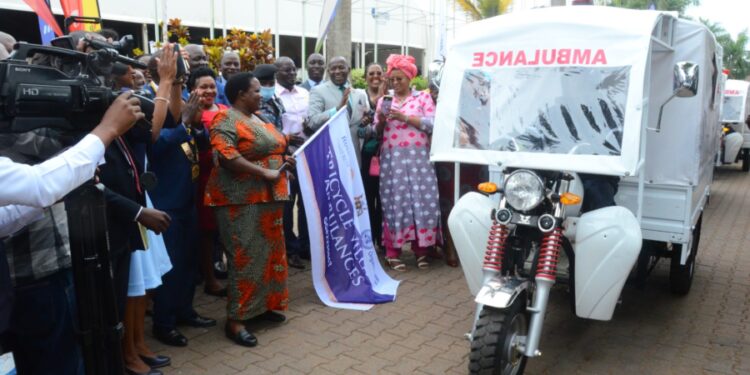 PM Nabbanja flags off the village ambulances