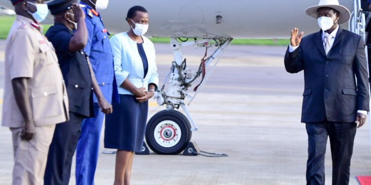 President Yoweri Museveni returns to Uganda