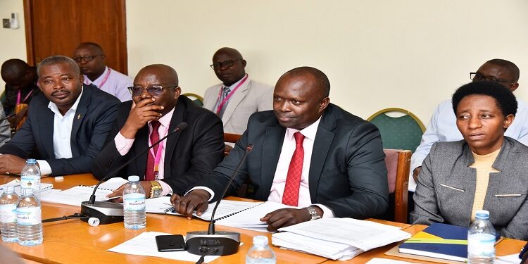 Ntungamo District officials appearing before the committee