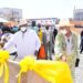 President Yoweri Museveni with the First Lady Mrs Janet Museveni laying a foundation stone for the National Science, Technology and Innovation