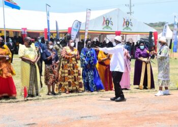 President Yoweri Museveni at the International Women’s Day celebrations in Kiruhura