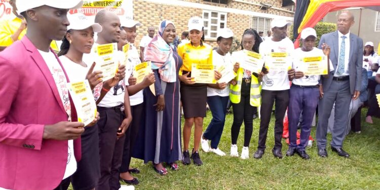 Hajjat Hadijjah Namyalo centre with the students of Nyamitanga Mbarara