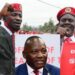 NUP president Robert Kyagulanyi, Mathias Mpuuga (inset) and Abed Bwanika