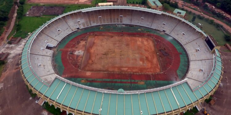 An aerial view of the renovated Namboole Stadium